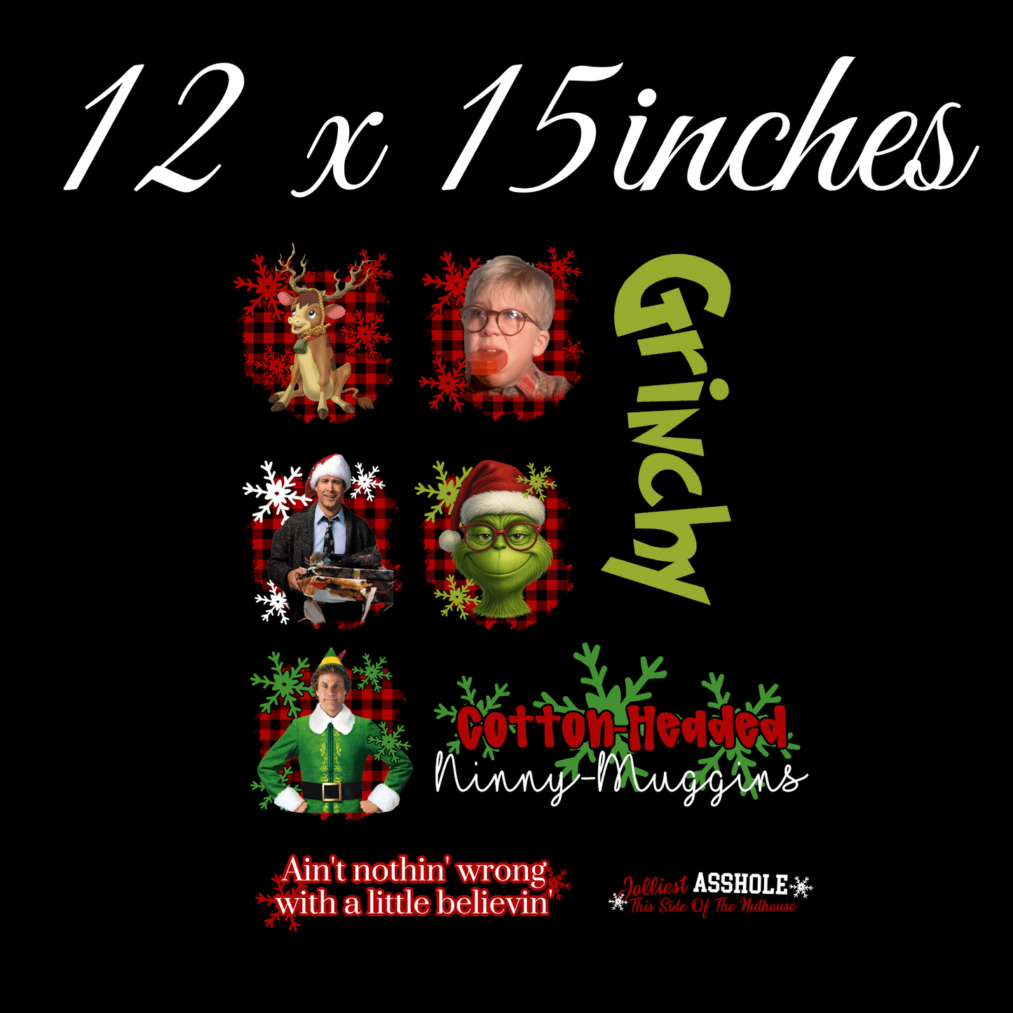 Christmas Movie UV DTF Bundle (decals are 4 inchs tall)
