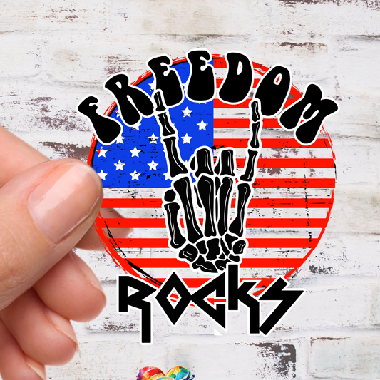 Freedom Skelly Uv DTF Decal