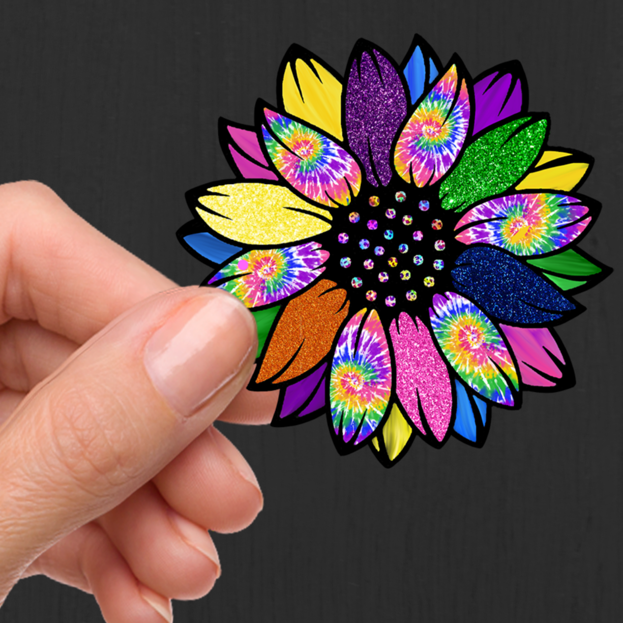 Colorful Sunflower UV DTF Decal