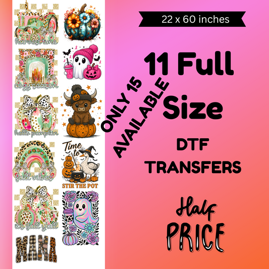 Harvest Time DTF (For Fabrics Only) Gang Sheet 23x60 inches