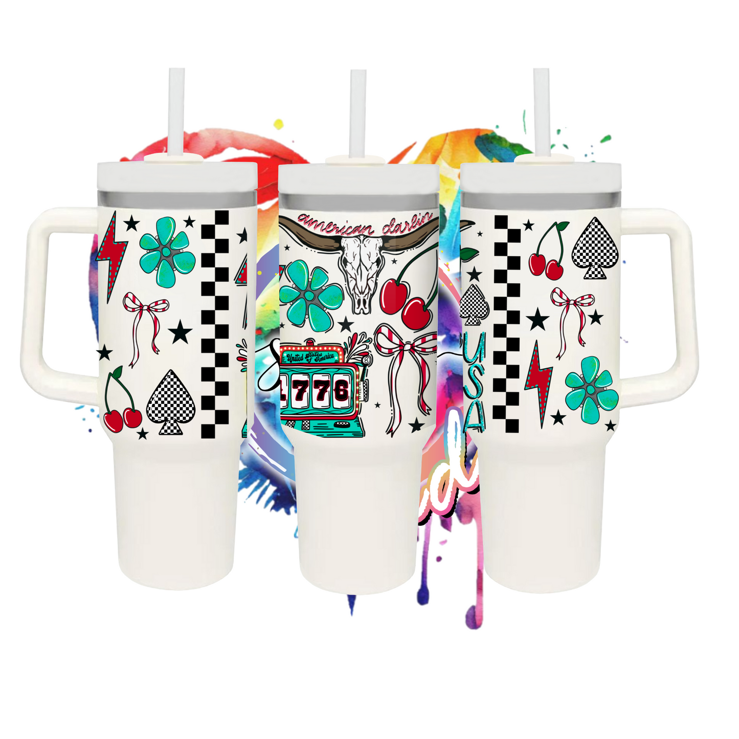 American Darlin  UV DTF Multiple Sized Wraps (16 oz, 20 oz, 20 oz skinny , 40 oz)