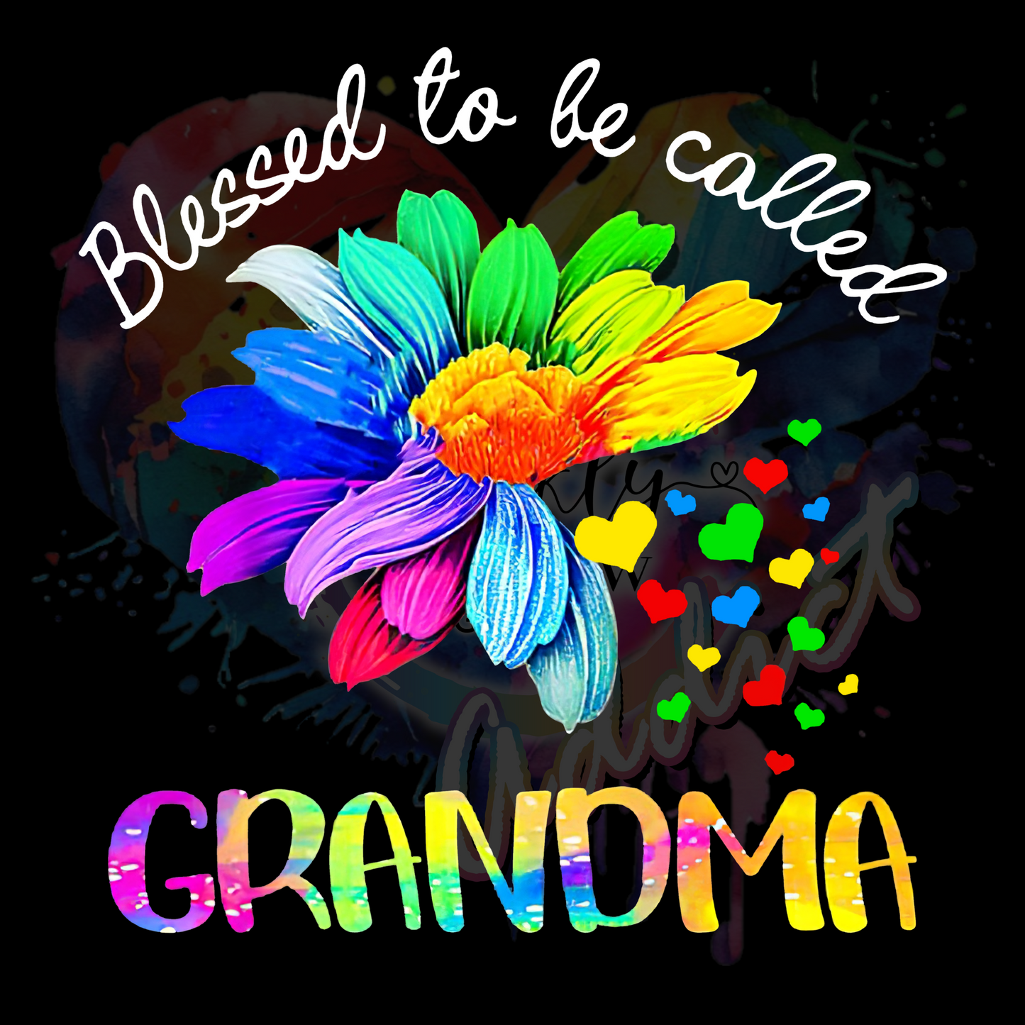Blessed to be called grandma uv dtf decal 3.5 inches tall