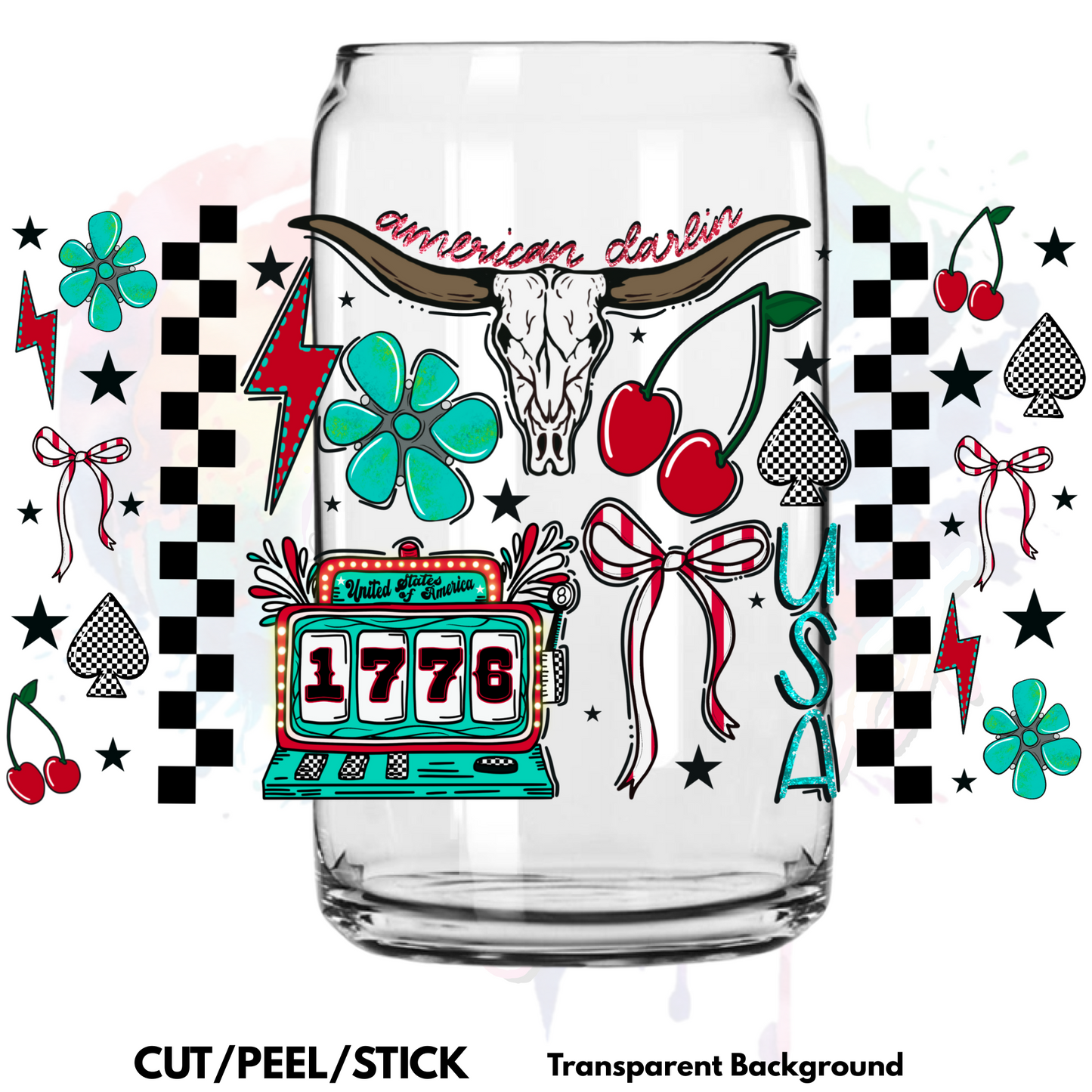 American Darlin  UV DTF Multiple Sized Wraps (16 oz, 20 oz, 20 oz skinny , 40 oz)