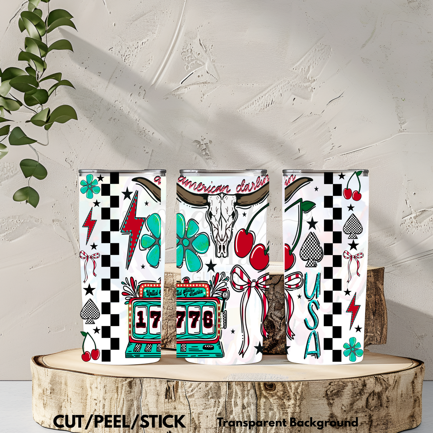 American Darlin  UV DTF Multiple Sized Wraps (16 oz, 20 oz, 20 oz skinny , 40 oz)