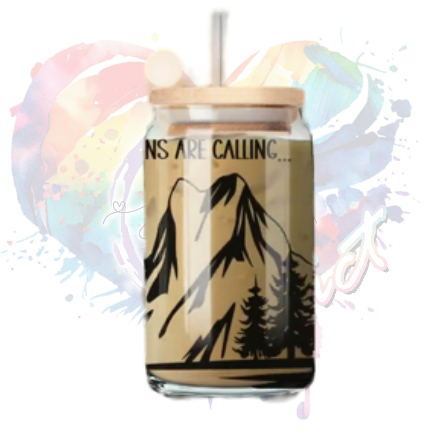 The Mountains are Calling UV DTF 16 oz Wrap