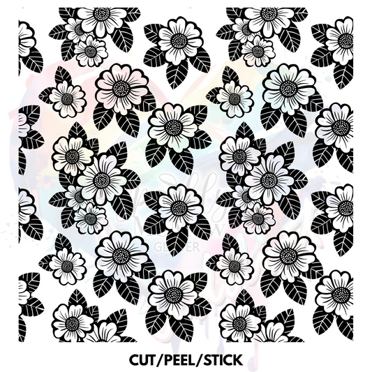 Floral Pattern 4 Element Sheet 10x10 inches