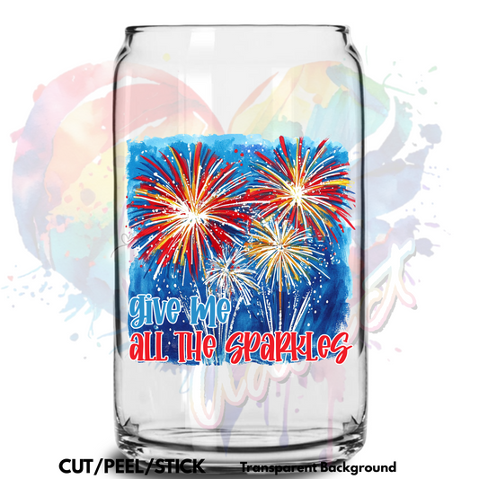 Give me all the Sparkles UV DTF Decal