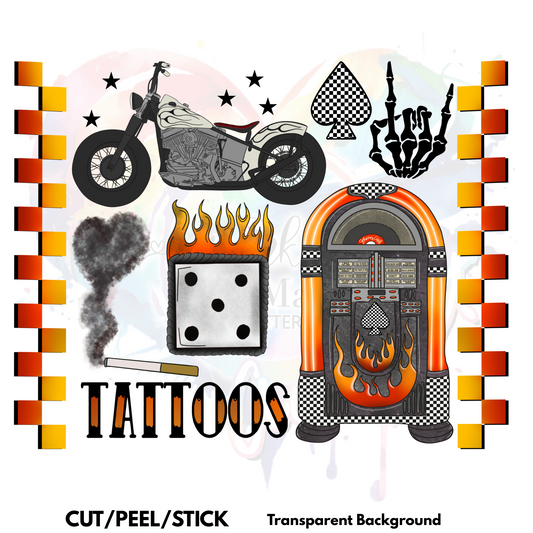 Moto  UV DTF  Element Sheet 8 x 7 inches
