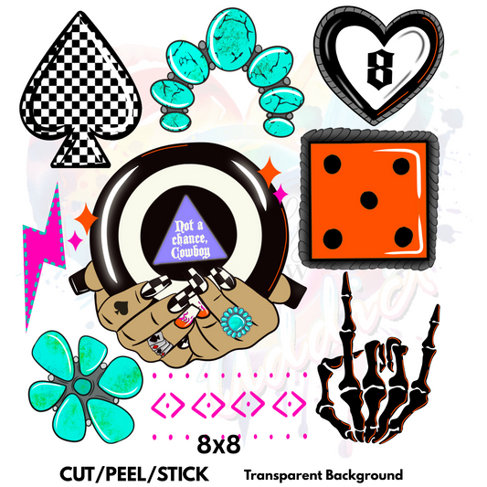 Not Today Cowboy  Element Sheet 8x8