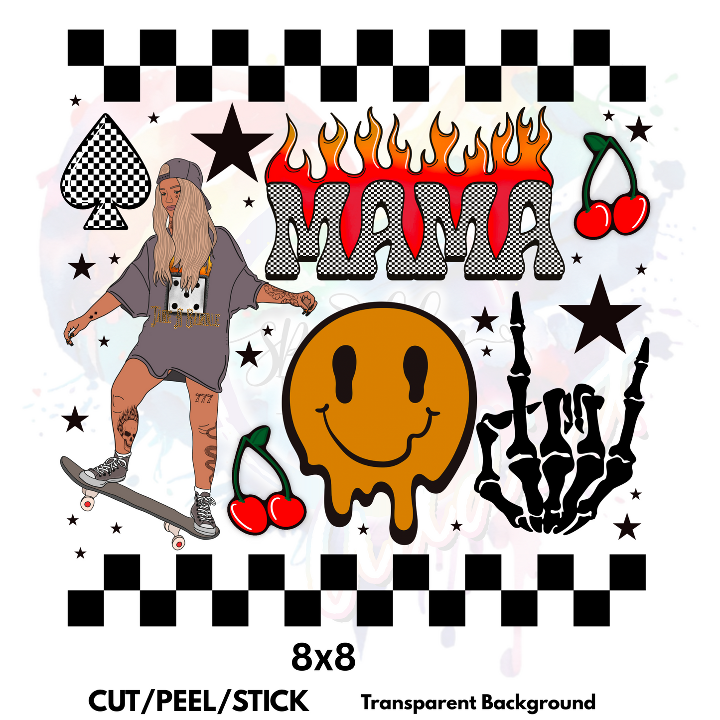 Skater Mama Element Sheet 8x8