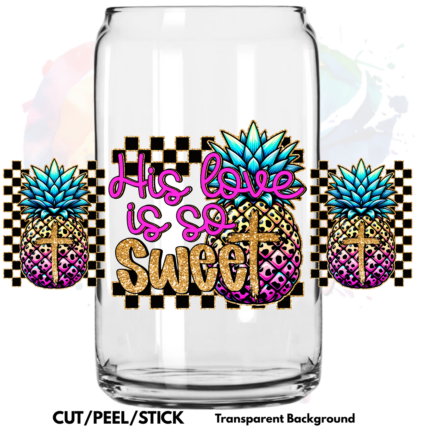 His love is so Sweet UV DTF 16 oz Wrap (Decal Set)
