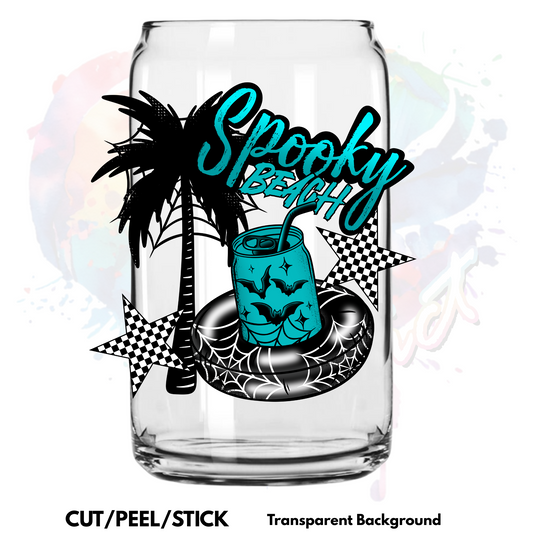 Spooky Beach UV DTF Decal