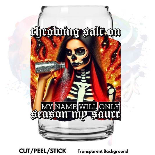 Throwing Salt UV DTF Decal