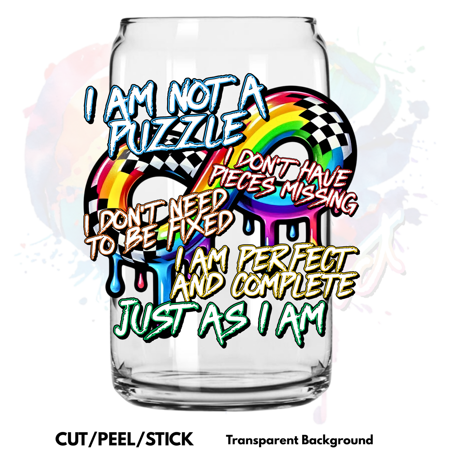 I am not a Puzzle UV DTF Decal
