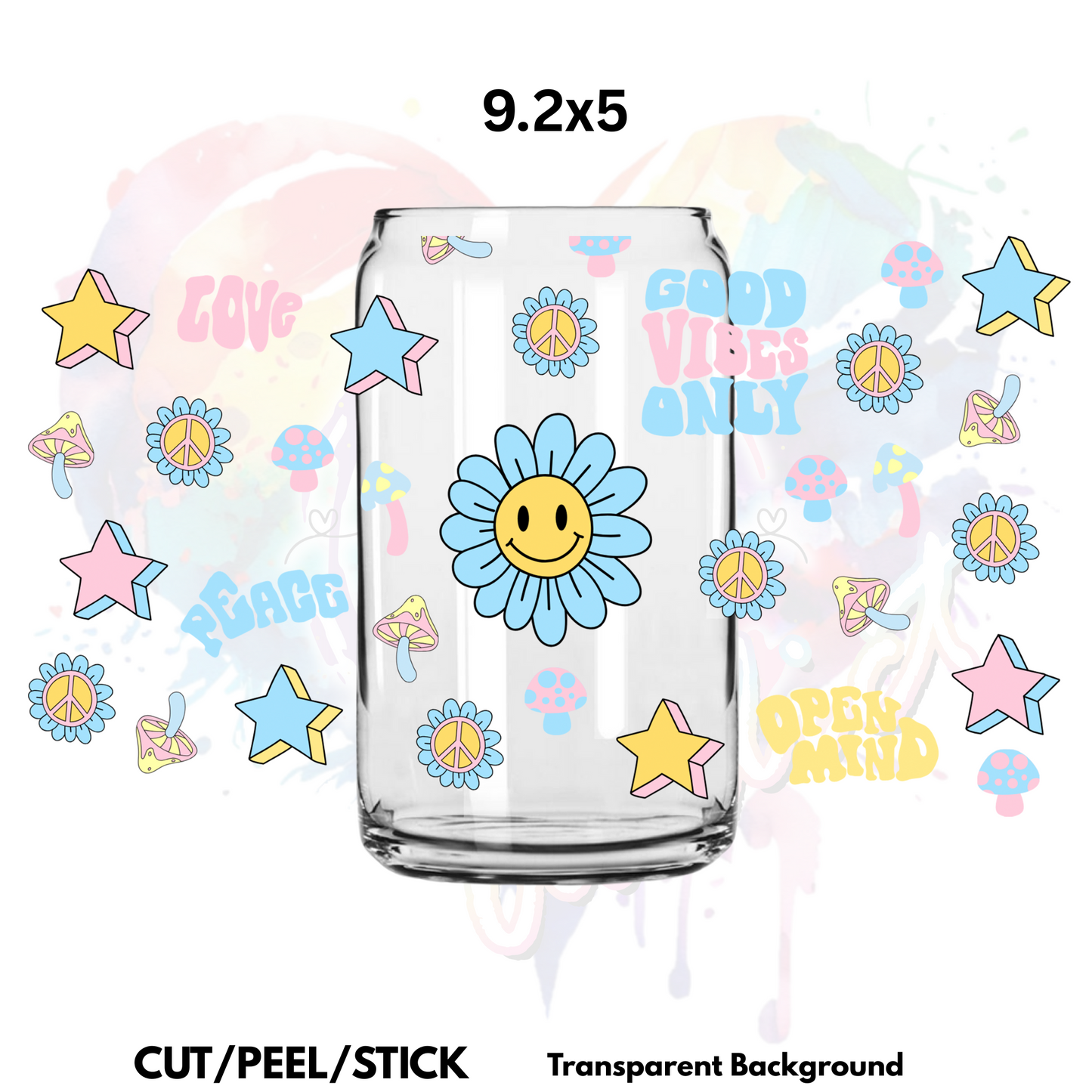 Retro Good Vibes  UV  DTF  Wrap