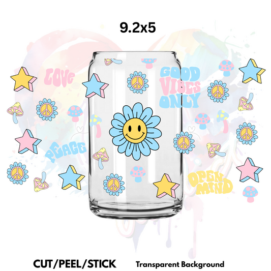 Retro Good Vibes  UV  DTF  Wrap