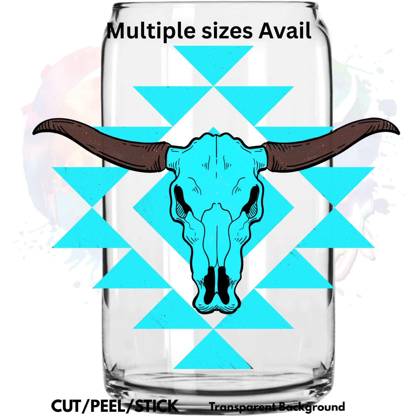 Bull Skull 3201  UV DTF Decal