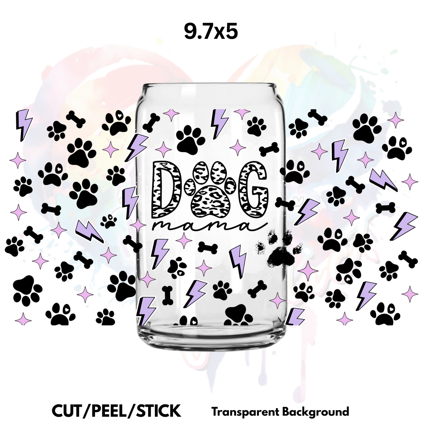 Dog Mama 09 UV  DTF  Wrap