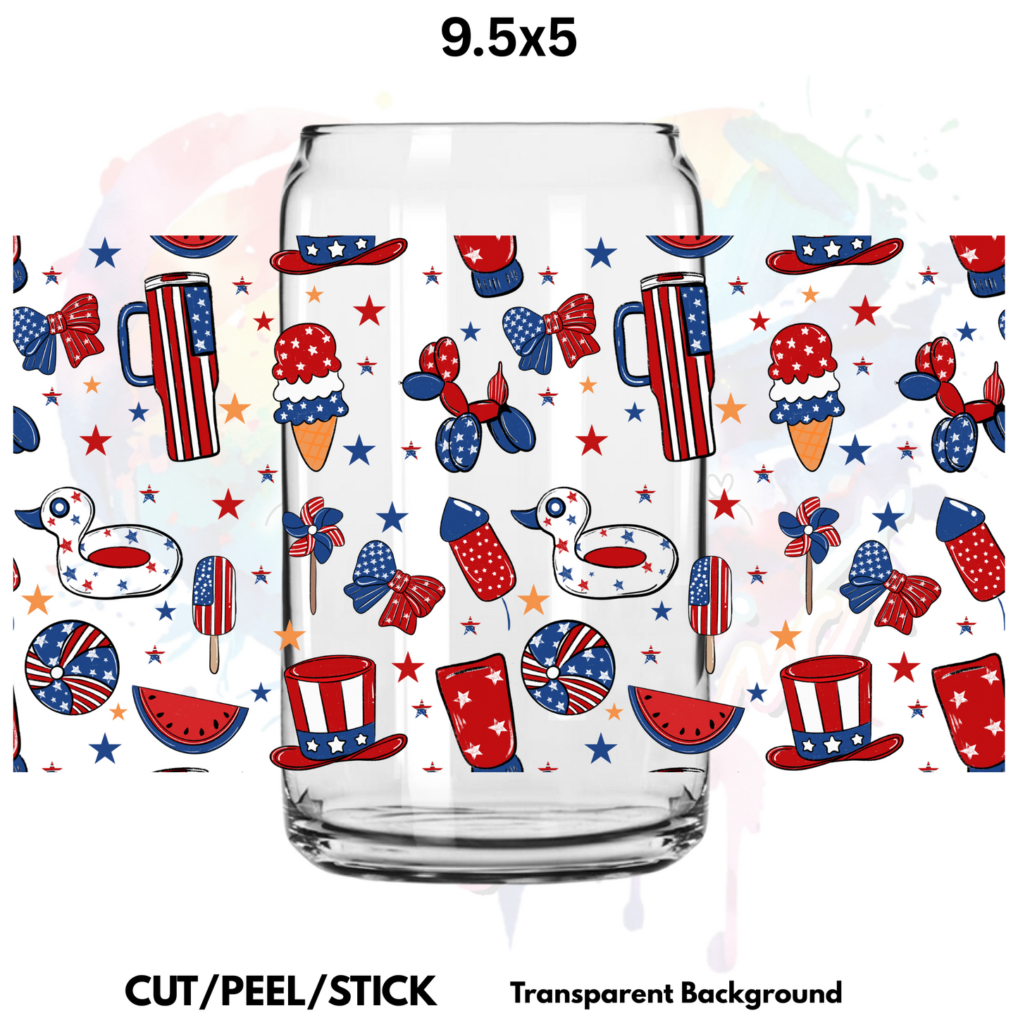 4th of July 2 UV DTF Wrap