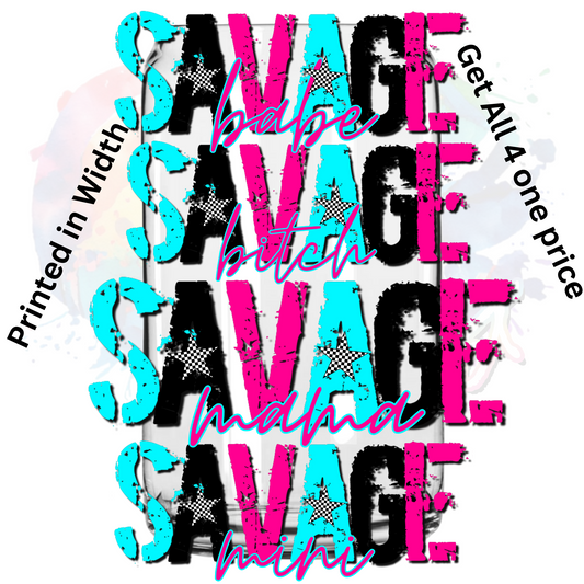 Savage Set (12 Decals one price)  UV  DTF