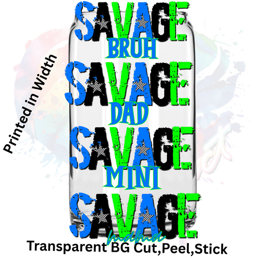 Savage Boy  (10  Decals one price)  UV  DTF