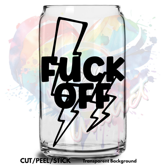 Fu*k off 2  UV DTF Decal