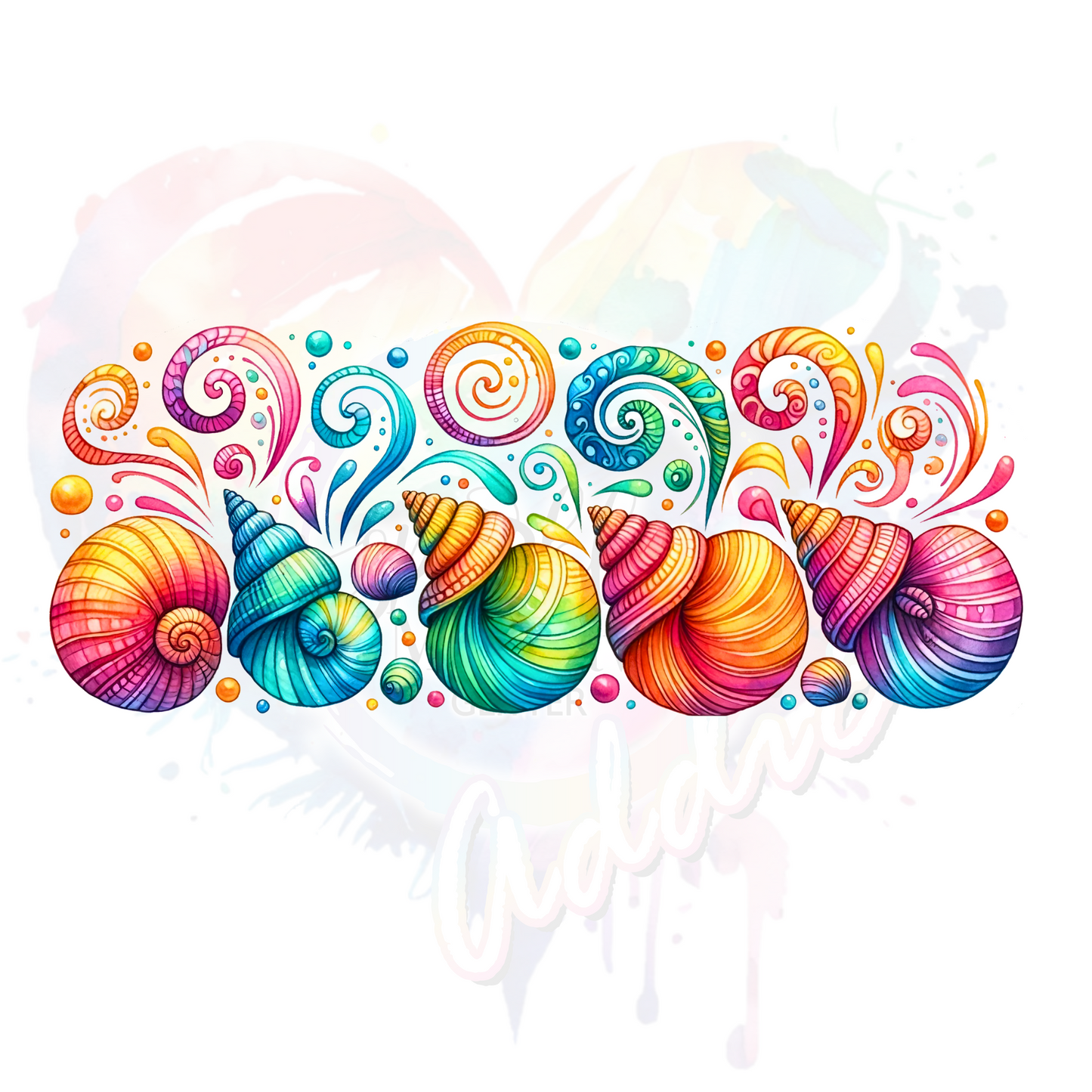 Sea Shells 2 Libbey UV DTF 16 oz Wrap