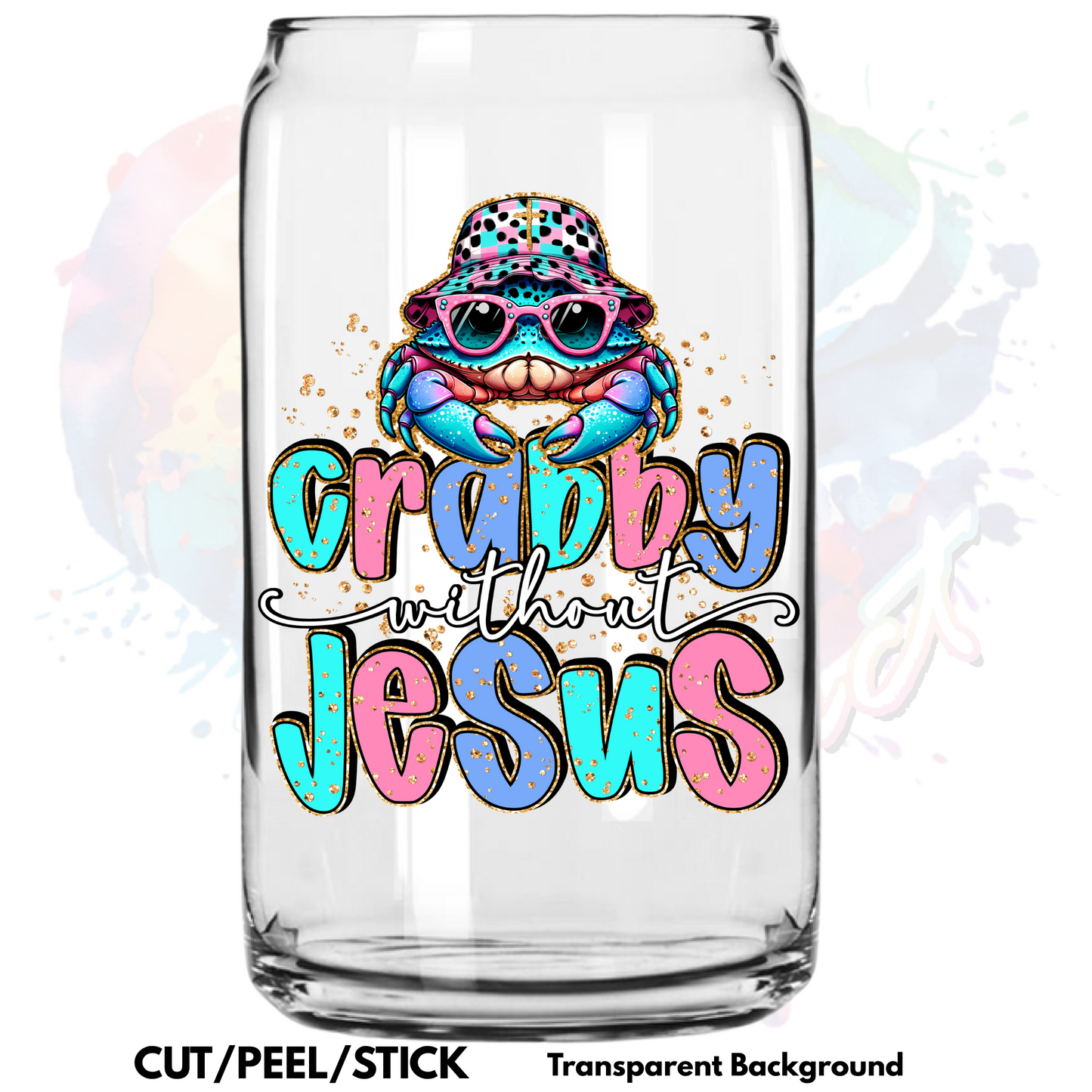 Crabby without Jesus 1  UV DTF Decal