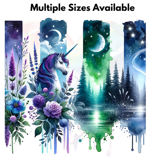 Unicorn Brush 1 Brushstrokes UV DTF Decal