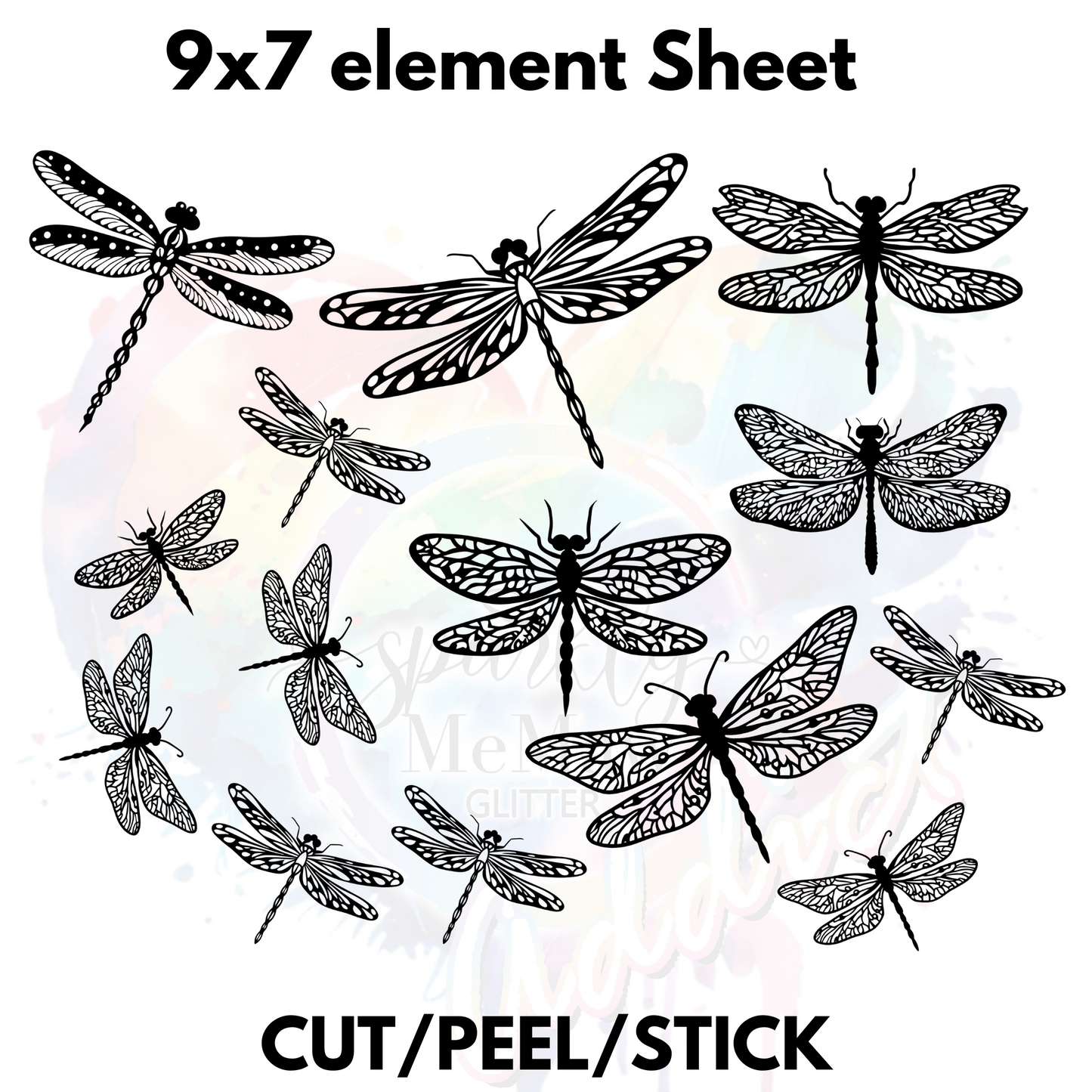 Dragonfly Element UV DTF 9x7 inches