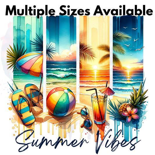 Summer Vibes 1 Brushstrokes UV DTF Decal