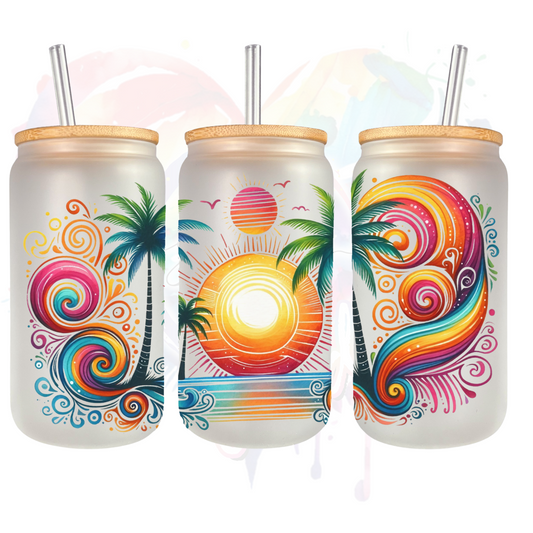 Sunset 1  UV DTF 16 oz Wrap