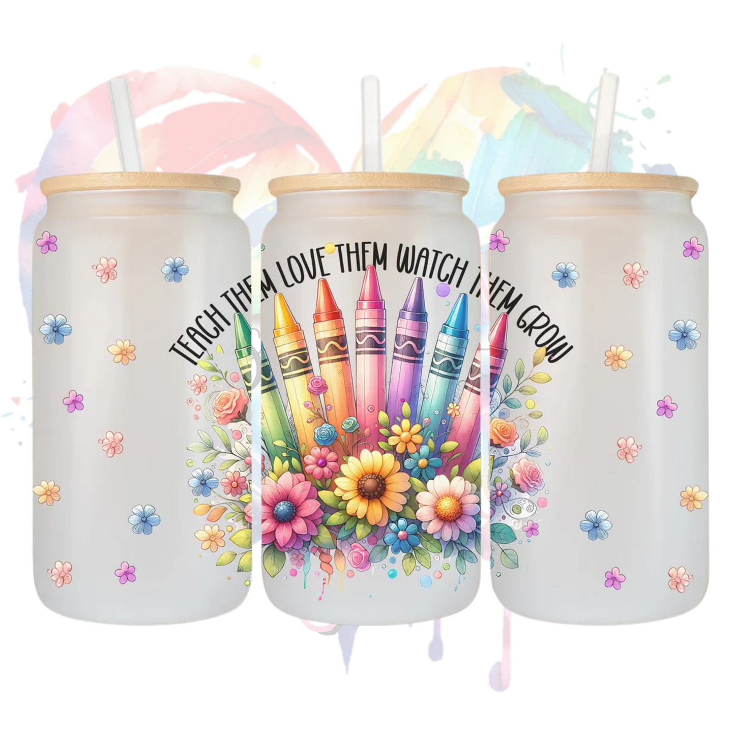 Teacher - Teach them Love UV DTF 16 oz Wrap