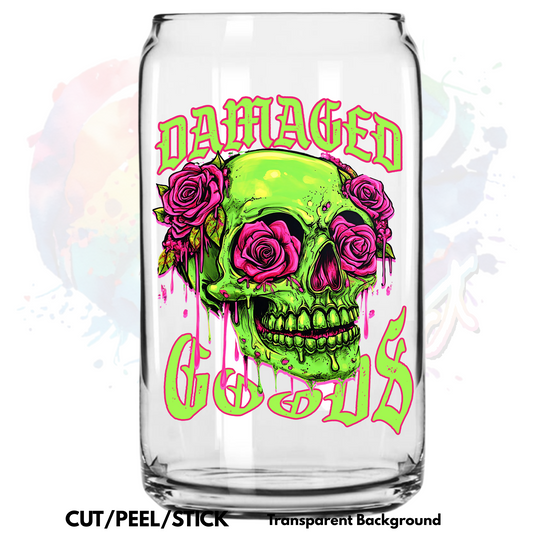Damaged Goods UV DTF Decal