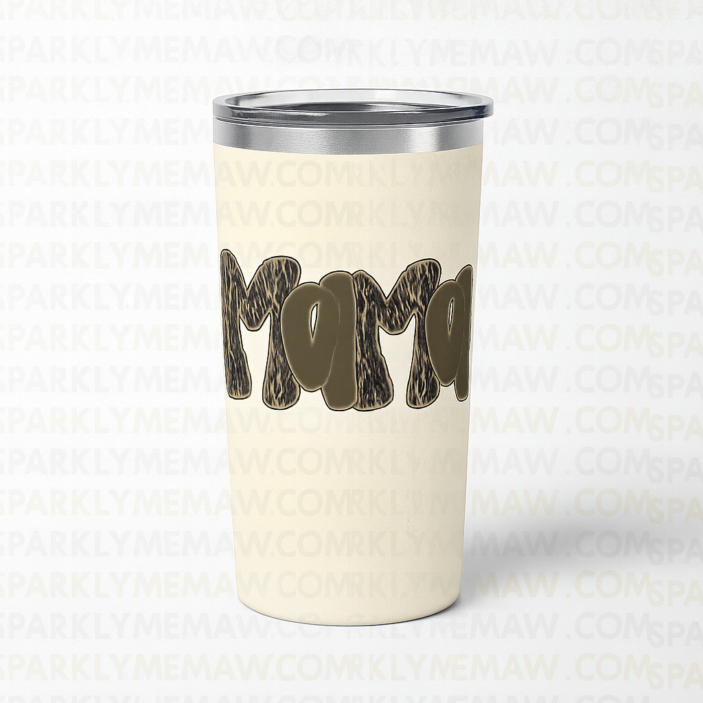 Bottomland camo mama UV DTF Decal (printed in width)