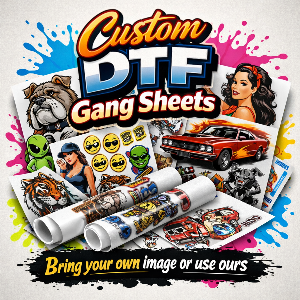 Custom DTF GANG SHEETS (fabrics only)