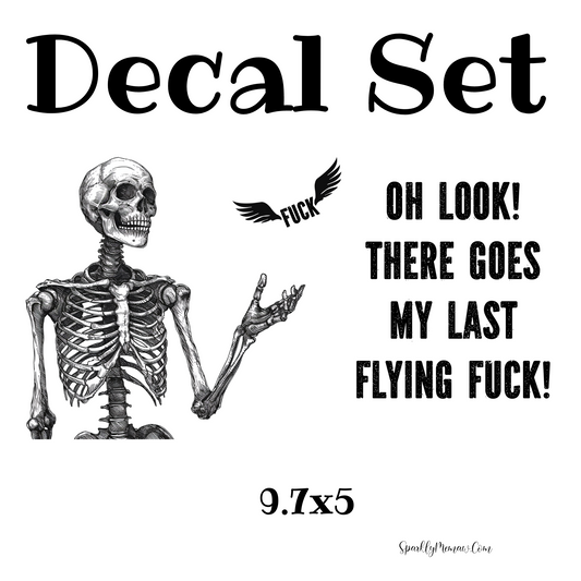 Oh Look my Last Flying %$%% UV DTF Decal Set