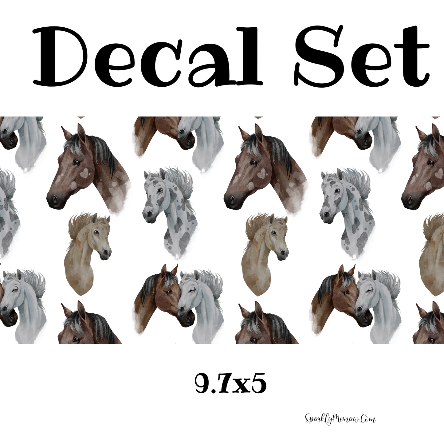 Horse Wrap UV DTF Decal Set
