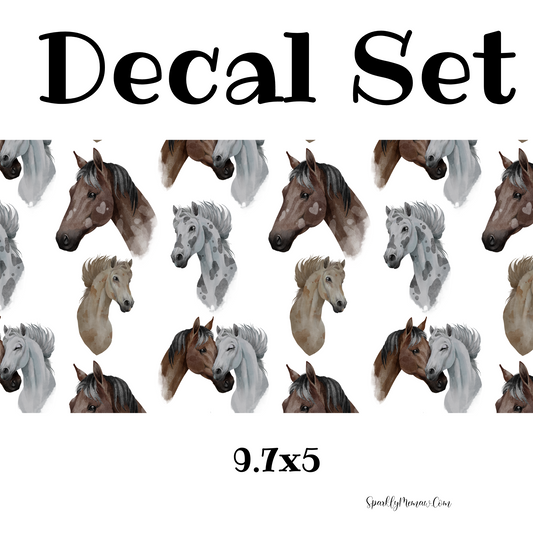 Horse Wrap UV DTF Decal Set