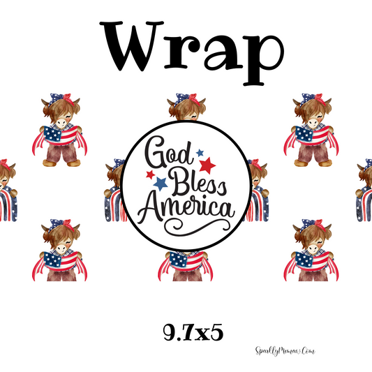 God Bless America UV DTF Wrap