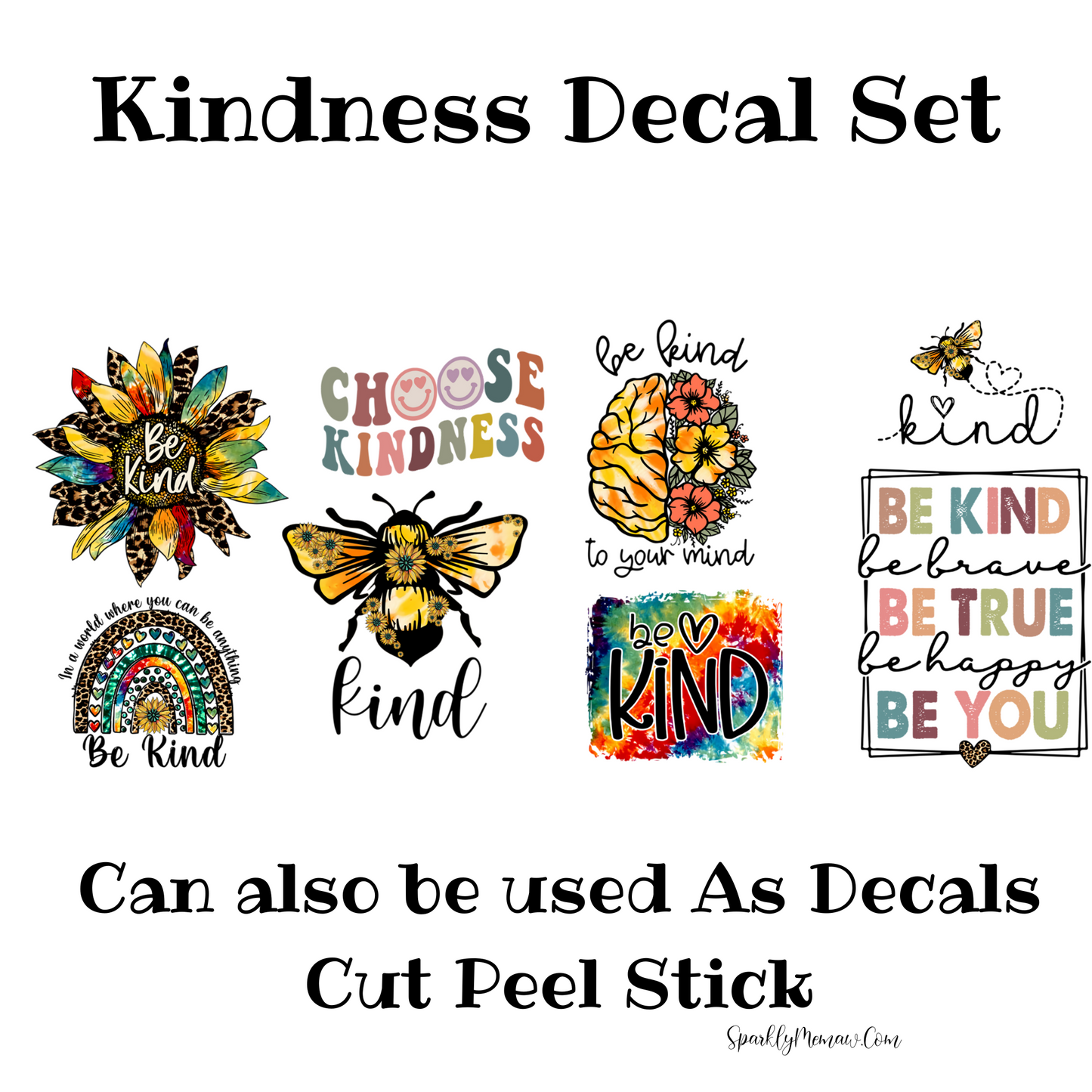 Choose Kindness UV DTF Decal Set