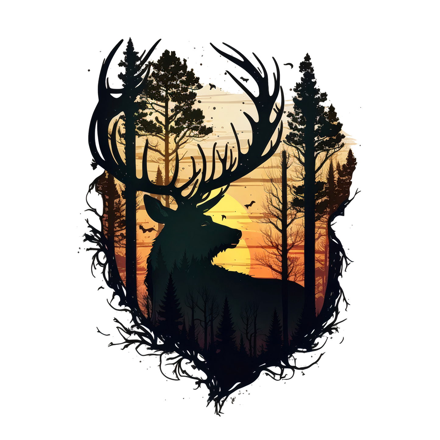 Elk/Deer UV DTF Decal 4 x 3 inches