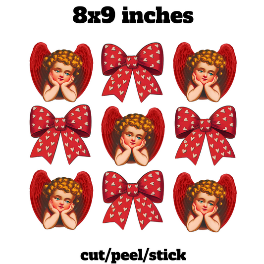Cupid Coquette Bow UV DTF Element Sheet