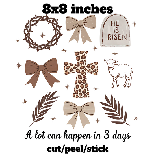 A lot can happen in 3 days UV DTF Element Sheet