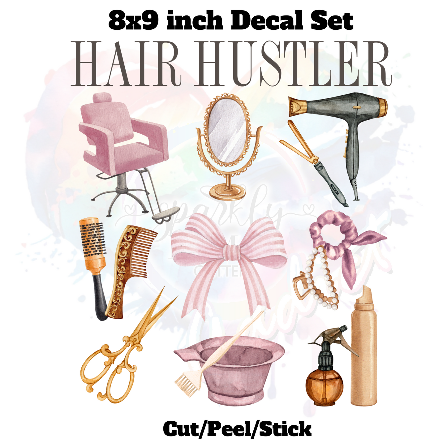 Hair Hustler UV DTF Element Sheet