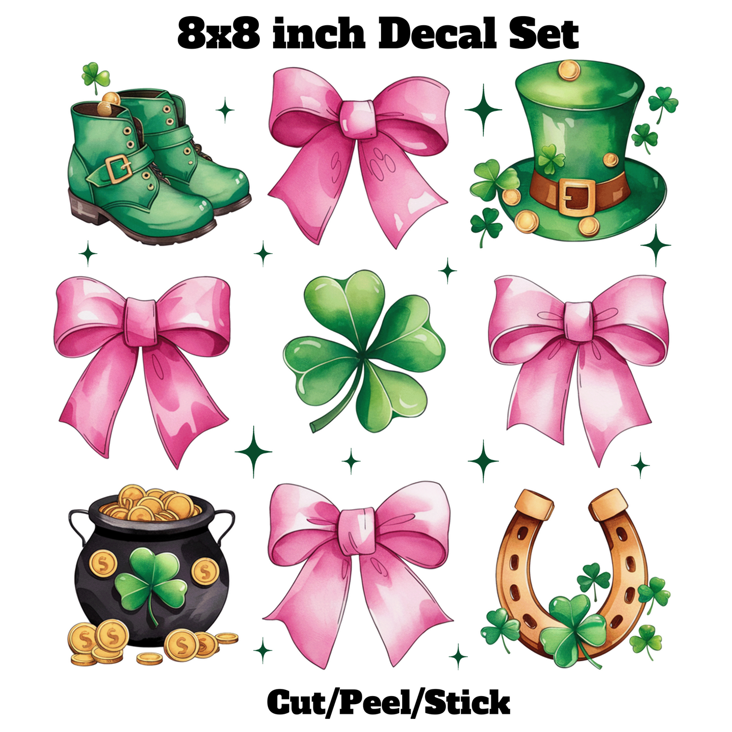 St. Patricks Day UV DTF Element Sheet