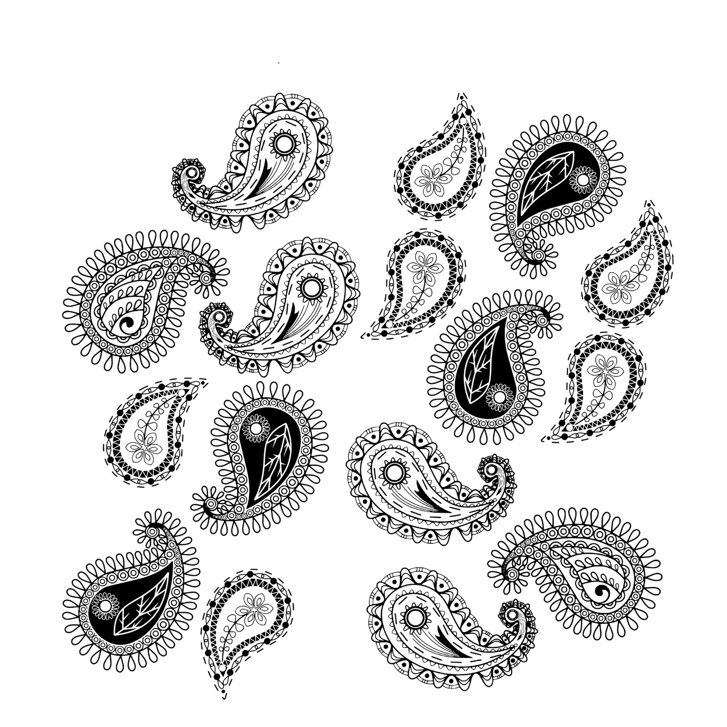 Paisley UV DTF 9.5  inches