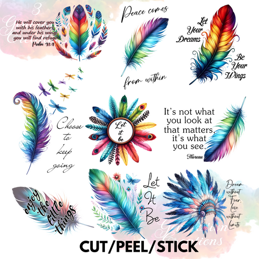 Boho Word Sheet  UV DTF Element Sheet 9x9