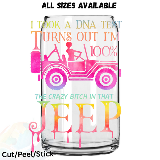 DNA test Decal  UV DTF Decal