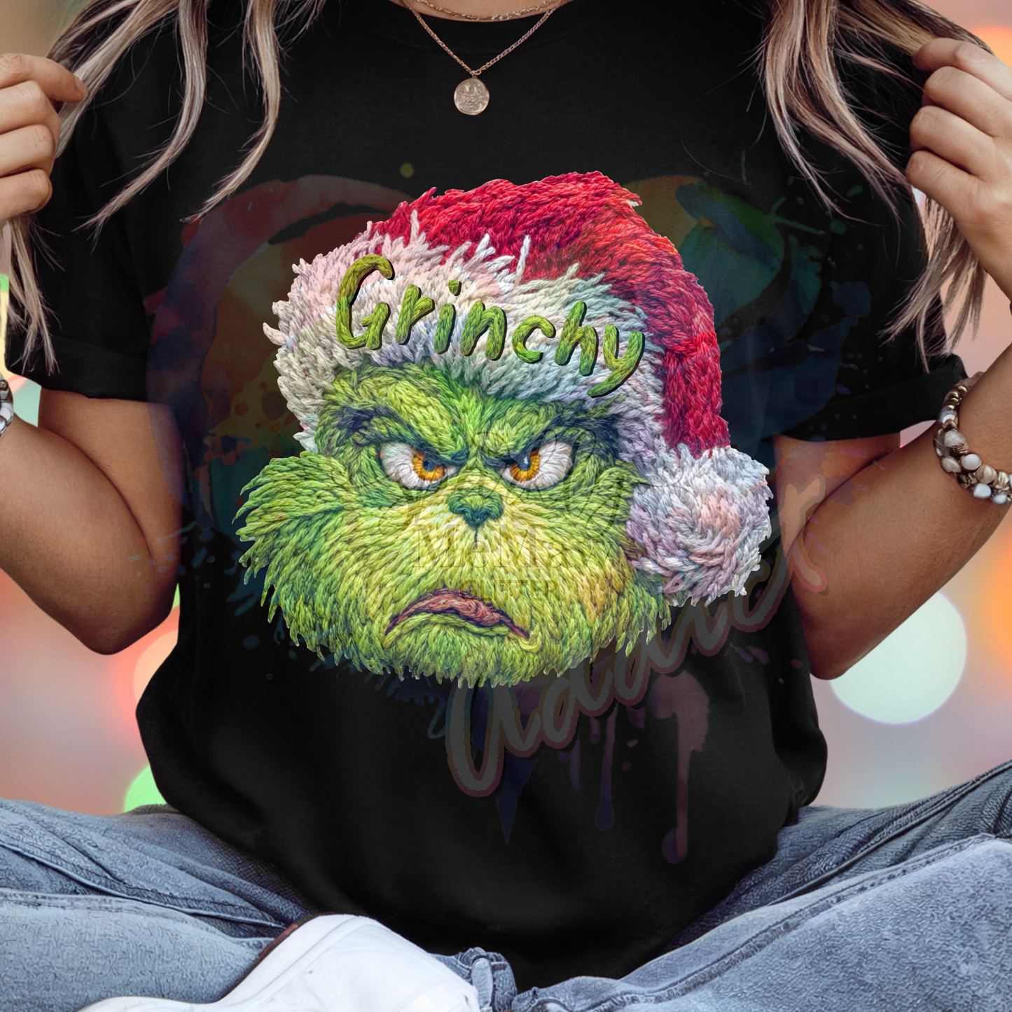 G r i n C h y Yarn Ready to Press DTF Transfer (Fabrics only)